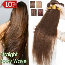Extensão de cabelo humano virgem brasileira 3 pacotes/300G trama ondulada marrom acastanhado comprar usado  Enviando para Brazil
