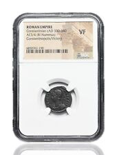 Comemorativo da cidade. AD 330-333. Æ Follis, CONSTANTINOPLIS, proa de galé, NGC MUITO BOM ESTADO comprar usado  Enviando para Brazil