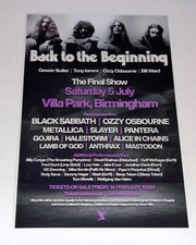 Pôster promocional Black Sabbath Ozzy Osbourne Back to the Beginning 2025 19"x13" comprar usado  Enviando para Brazil