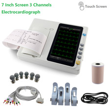 Eletrocardiógrafo 7" tela sensível ao toque 3 canais 12 cabos máquina ECG/ECG ECG301 comprar usado  Enviando para Brazil