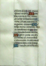 Ca.1475 BoH.folha manuscrita, pergaminho, latim, 9 iniciais coloridas, Flandres, usado comprar usado  Enviando para Brazil
