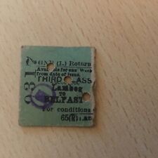 Half. railway ticket for sale  WOLVERHAMPTON