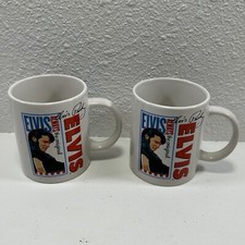 Usado, 2 canecas de café Elvis Presley 10 oz "Always The Original" assinatura xícara colecionável comprar usado  Enviando para Brazil