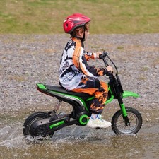 Motocykl elektryczny dla dzieci HOMCOM, motocykl dziecięcy 12V z klaksonem, lampa, zielony na sprzedaż  Wysyłka do Poland
