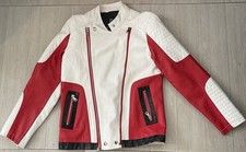 Casaco juvenil Budermmy masculino poliuretano motocicleta piloto 11-12 vermelho/branco, usado comprar usado  Enviando para Brazil