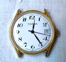 Relógio mecânico TIDENA fabricado na Suíça – Banhado a ouro – 32mm – Funciona – Data – Vintage comprar usado  Enviando para Brazil