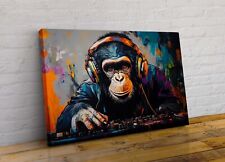 Monkey headphones abstract for sale  CONWY