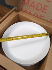 NOVO Conjunto de Louça Feito em 12 Peças Pratos Tigelas Porcelana Branca Feito na Inglaterra, usado comprar usado  Enviando para Brazil