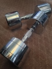 Everlast chrome dumbbell for sale  SOUTHPORT