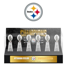 Pittsburgh Steelers Super Bowl Championship 6 troféu com vitrine conjunto, usado comprar usado  Enviando para Brazil