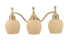 Usado, Lightstyles 3 vaidades leves 23" 3 luzes cromo polido opala vidro branco novo na caixa comprar usado  Enviando para Brazil