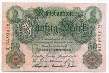Reichsbanknote mark 1910 gebraucht kaufen  Rabenau