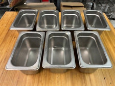 Conjunto de 7 panelas de inserção de mesa a vapor de aço inoxidável 18-8 molhos molhos molhos NSF, usado comprar usado  Enviando para Brazil