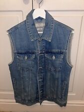 Topman denim sleeveless for sale  LONDON