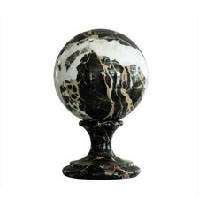 Bola En Mármol Negro Portoro Escultura de Tabla Sphere Orb Home Diseño Ø 12cm comprar usado  Enviando para Brazil