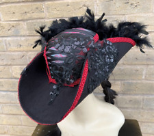 Black red tricorn for sale  PETERBOROUGH