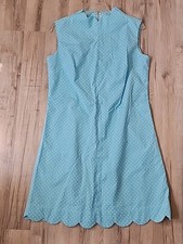 Mini vestido vintage anos 60 mod estilo Twiggy GoGo pontos texturizados bordas recortadas comprar usado  Enviando para Brazil