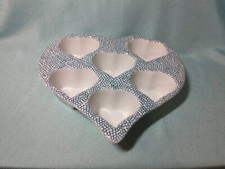 Muffin em forma de coração panela de cupcake, assadeira de grés, esponja azul branca vintage, usado comprar usado  Enviando para Brazil