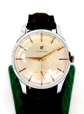 Relógio Vintage ELEIÇÃO Corda Manual 17 Joias Caixa Aço 37mm Masculino 1950c Funcionando comprar usado  Enviando para Brazil