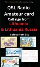 Cartão de rádio amador QSL – Lituânia – Selecione sinalizar chamada da lista – F comprar usado Cartão de rádio amador QSL – Lituânia – Selecione sinalizar chamada da lista – F comprar usado  Enviando para Brazil