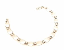 Pulseira vinculada painel prata esterlina brilhante*7-5/8"x 8mm*925 comprar usado  Enviando para Brazil