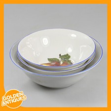 vintage stary rzadki biały kwiatowy porcelanowy Chiny okrągły deser 3 miski zestaw talerzy, używany na sprzedaż  PL
