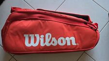 Paquete de 9 bolsas de tenis Wilson Super Tour rojas segunda mano  Embacar hacia Argentina