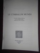 Cymbalum mundi actes d'occasion  Sainte-Sévère-sur-Indre