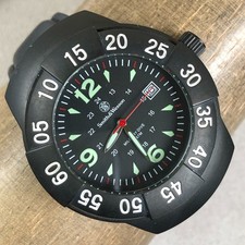 Smith & Wesson relógio masculino contagem regressiva moldura couro preto quartzo analógico 42mm 7" comprar usado  Enviando para Brazil