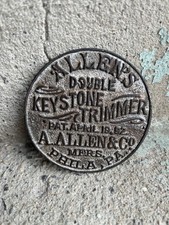 Placa de identificação vintage 1892 redonda Keystone ferro fundido placa emblema Filadélfia PA comprar usado  Enviando para Brazil
