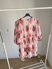 Ganni plisowana sukienka mini Georgette na sprzedaż  PL