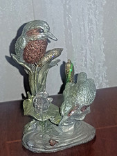 Pewter bird kingfisher. for sale  SHREWSBURY