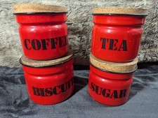 Vintage red enamel for sale  STOKE-ON-TRENT