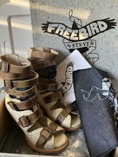Freebird por Steven Feminino Bond Branco Cobra Gladiador Sandálias Botas Tamanho 8 Na Caixa comprar usado  Enviando para Brazil