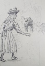 Pencil sketch girl for sale  WIRRAL