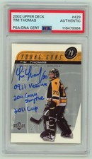 Usado, Tim Thomas 2002-2003 Upper Deck #429 Young Guns assinado com 3 insc. PSA automático comprar usado Usado, Tim Thomas 2002-2003 Upper Deck #429 Young Guns assinado com 3 insc. PSA automático comprar usado  Enviando para Brazil