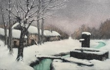 Gravure aquarellée hiver d'occasion  Paris XI