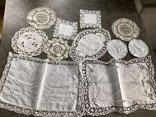 Vintage linen lace for sale  WEYBRIDGE
