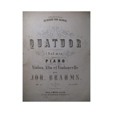 Brahms johannes quatuor d'occasion  Blois