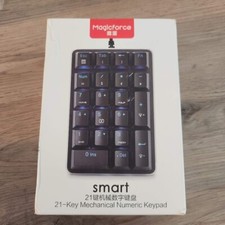 Teclado mecánico numérico Qisan 21 teclas con cable retroiluminación azul hielo segunda mano  Embacar hacia Mexico