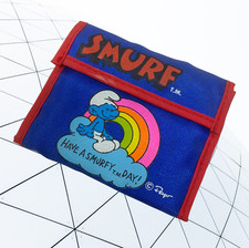 Carteira de náilon vintage 1980 Have a Smurfy Day Hook & Loop dobrável arco-íris EUA, usado comprar usado  Enviando para Brazil