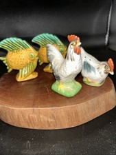 2 Conjuntos Vintage Sal e Pimenta Shakers Japão Peixes e Galinhas comprar usado  Enviando para Brazil