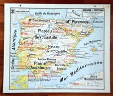 Affiche carte scolaire d'occasion  Bar-le-Duc