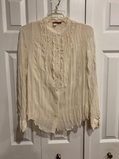 Ivory blouse ruffled for sale  Overland Park