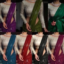 Blusa feminina Vichitra de seda Saree com peça separada comprar usado  Enviando para Brazil
