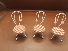 Lote de 3 cadeiras bistrô miniaturas para casa de bonecas comprar usado  Enviando para Brazil