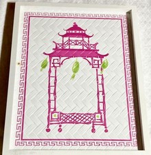 Quadro de pagode rosa emoldurado chinoiserie chique pendurado na parede comprar usado  Enviando para Brazil