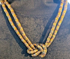 Usado, Colar flexível de cobra dobrável fio duplo 30" folheado a ouro, prata e cobre comprar usado  Enviando para Brazil