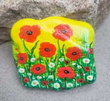 Bemalter stein mohnblumen gebraucht kaufen  Zwickau