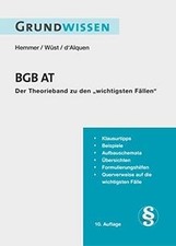 Grundwissen bgb klausurtipps gebraucht kaufen  Berlin